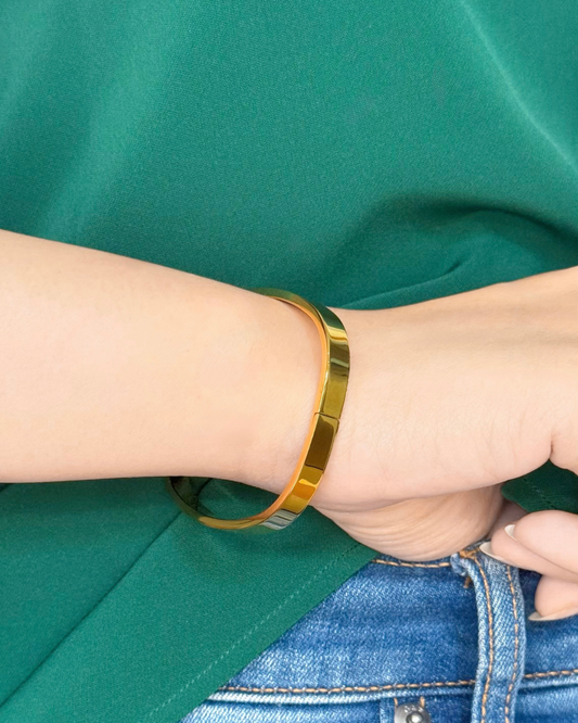 Modern Chunky Square Bangle