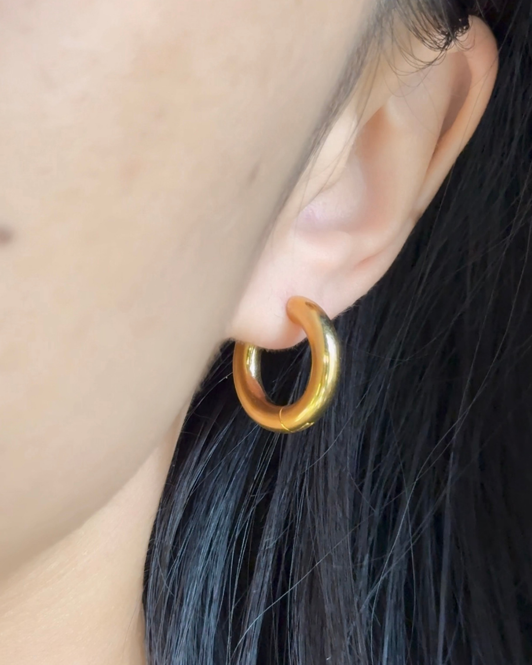 Chunky T Bar Hoop Earrings (2-way)