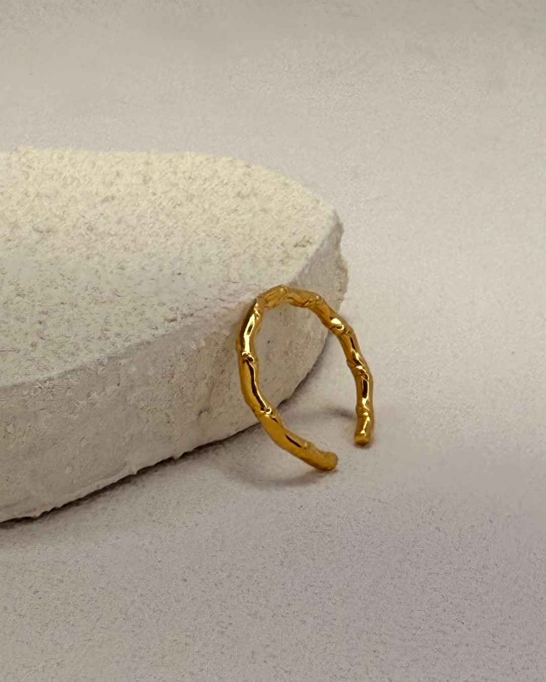 Bamboo Texture Open Ring