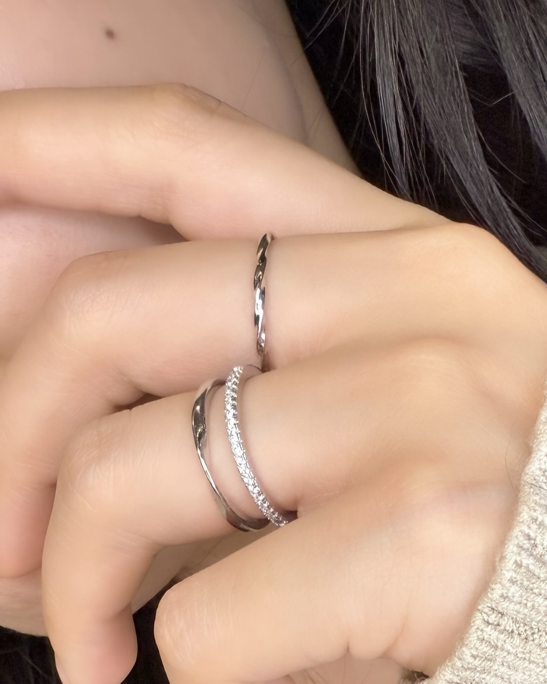 Minimalist Twisted Open Ring
