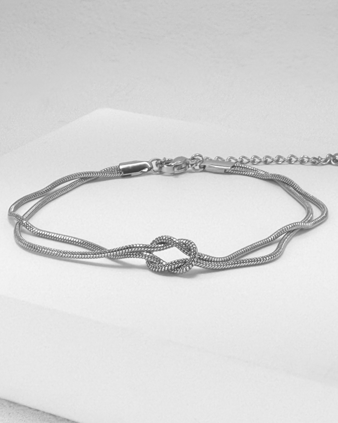 Love Knot Snake Chain Bracelet