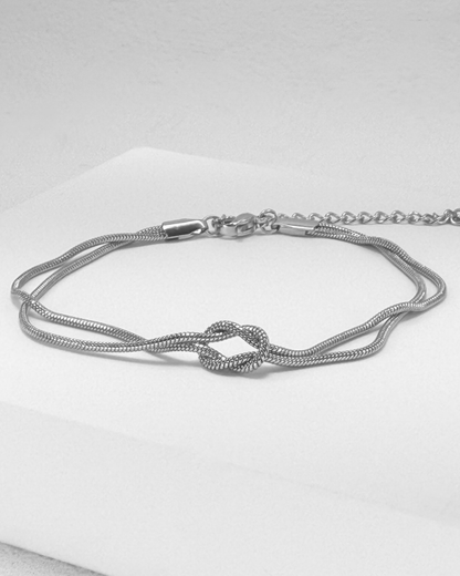 Love Knot Snake Chain Bracelet