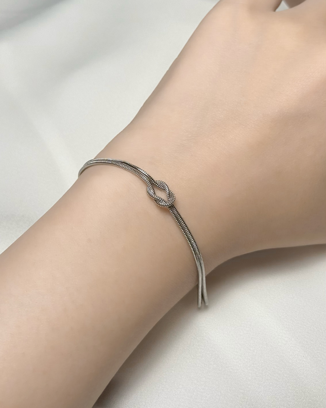 Love Knot Snake Chain Bracelet