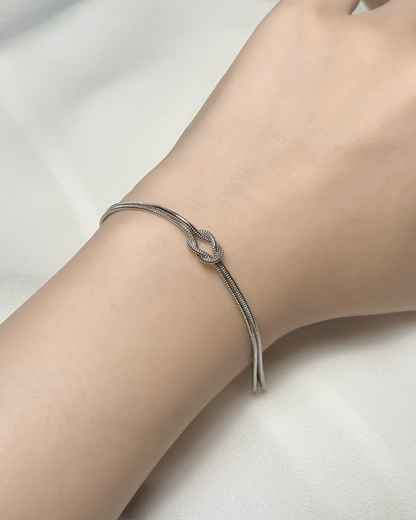 Love Knot Snake Chain Bracelet