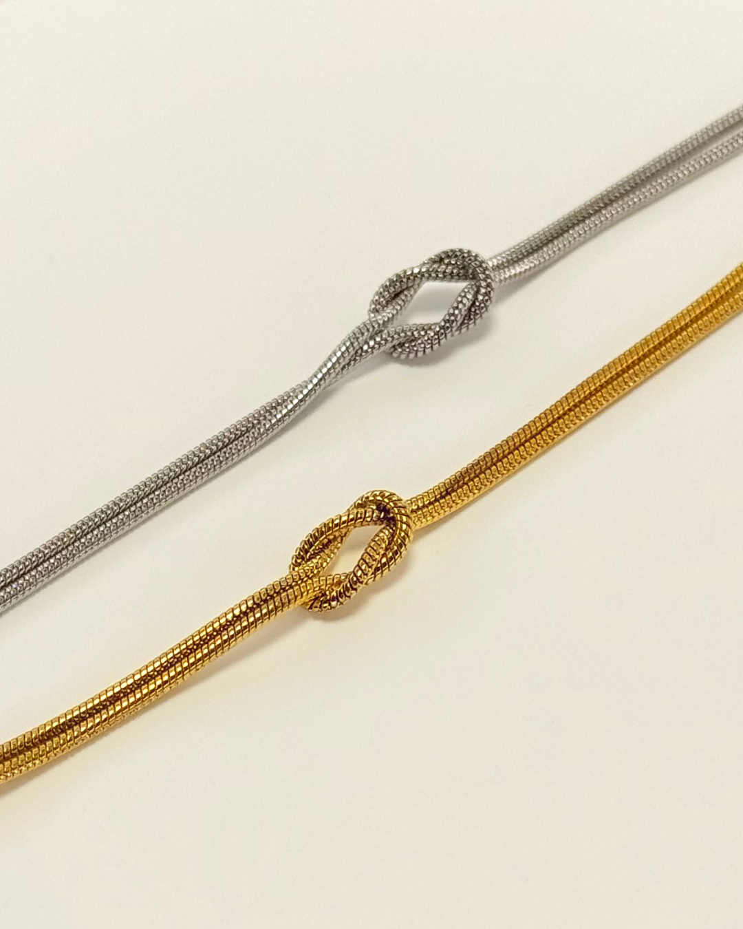 Love Knot Snake Chain Bracelet