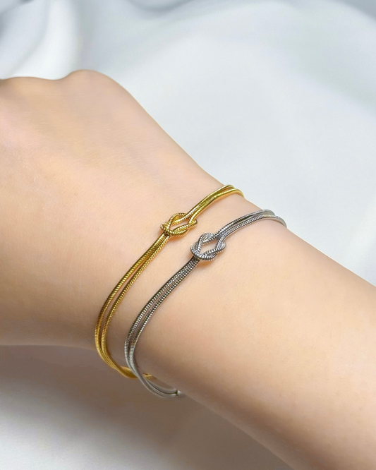 Love Knot Snake Chain Bracelet