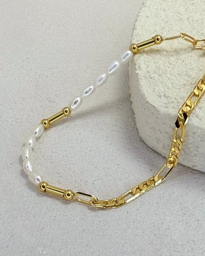 Vintage Pearl Figaro Bracelet