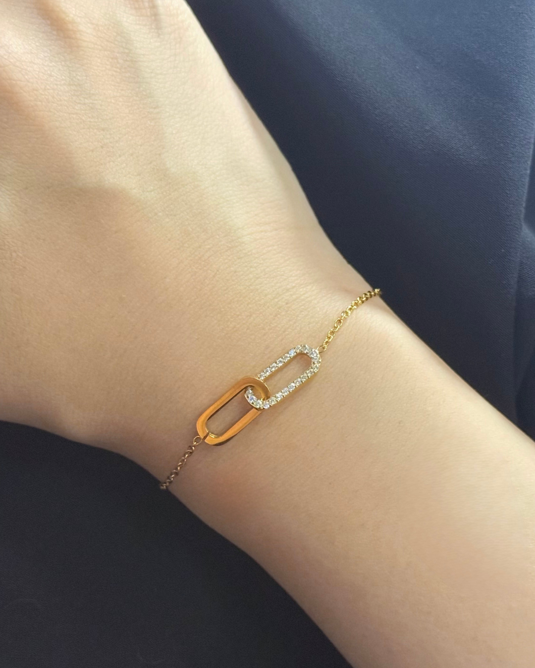 雙扣鋯石手鍊
