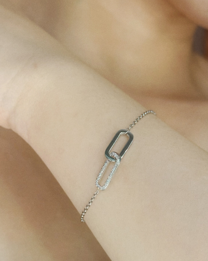 雙扣鋯石手鍊