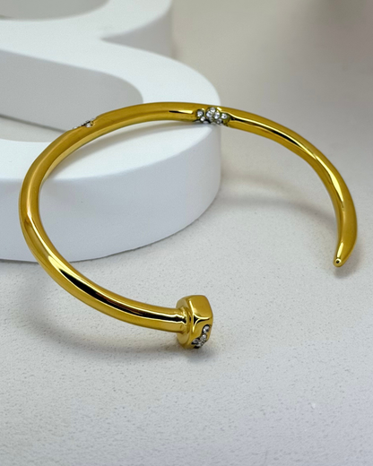 Screw Tapered Rivet Open Bangle