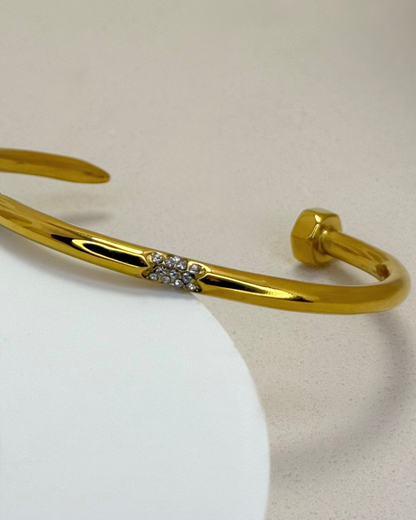 Screw Tapered Rivet Open Bangle
