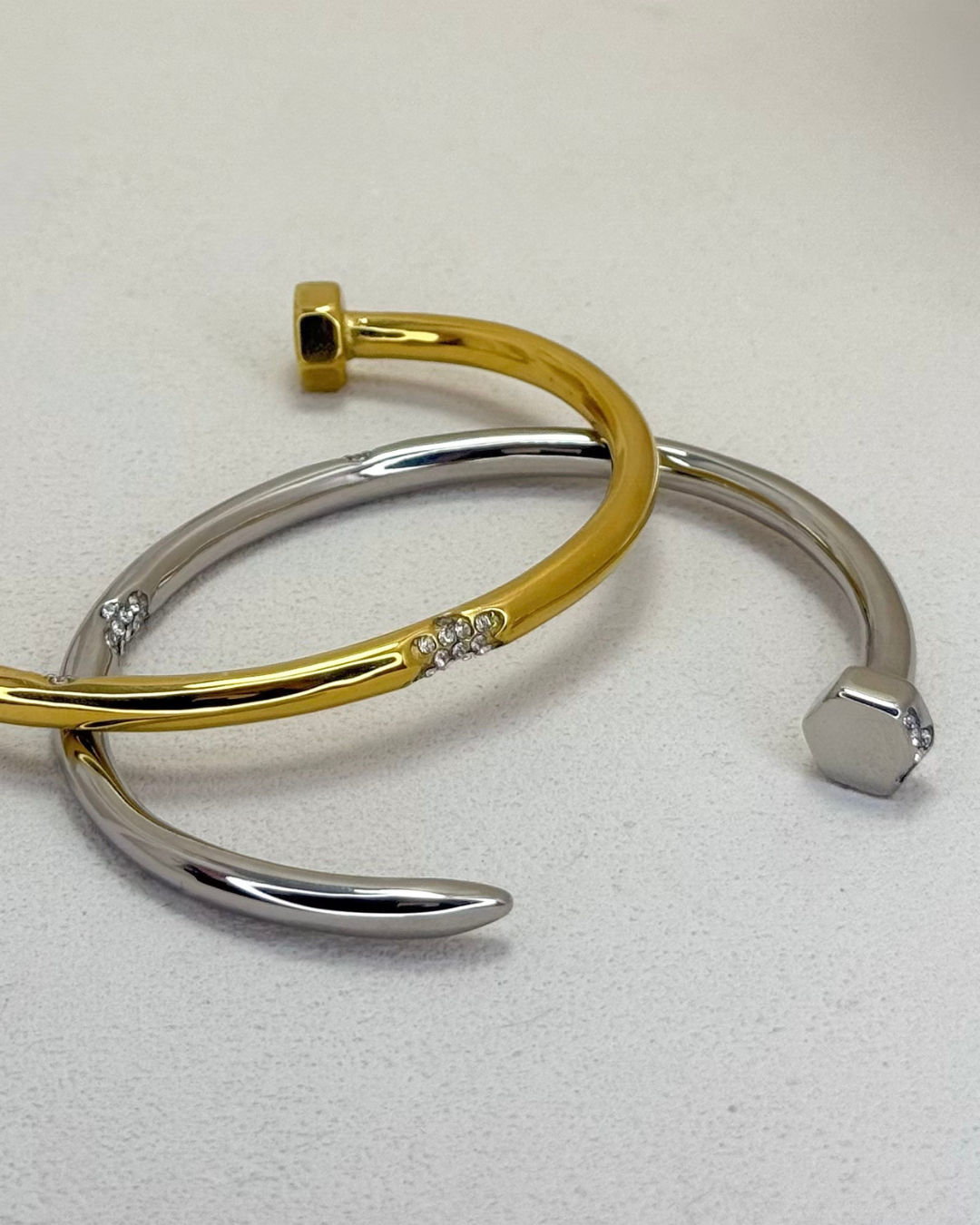 Screw Tapered Rivet Open Bangle