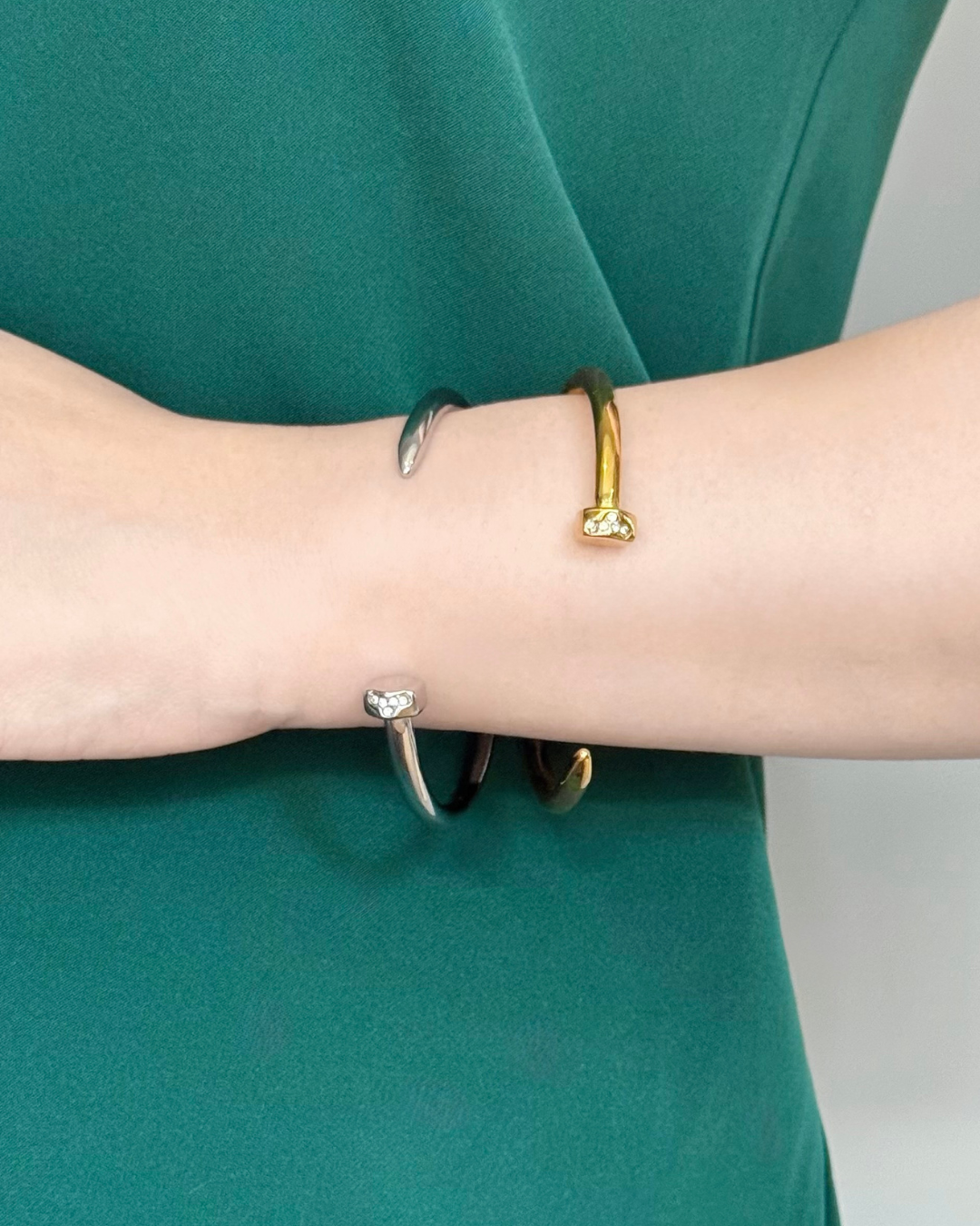 Screw Tapered Rivet Open Bangle