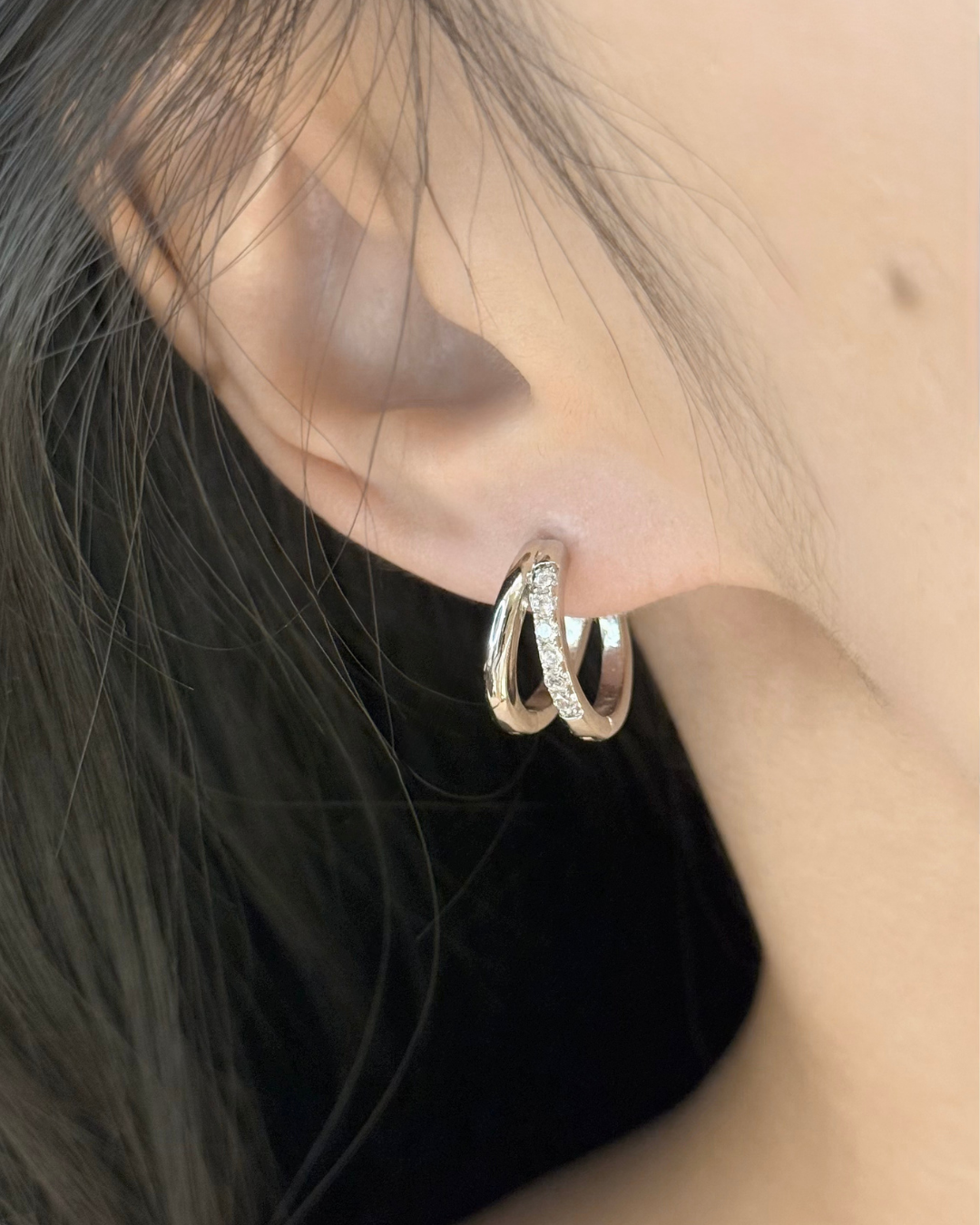 Duo Huggie Earrings