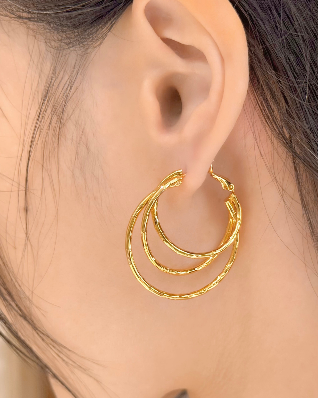 Triple Layer Hoop Earrings