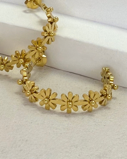Daisy Hoop Earrings