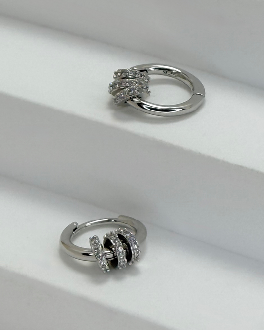 閃石小圈圈耳環