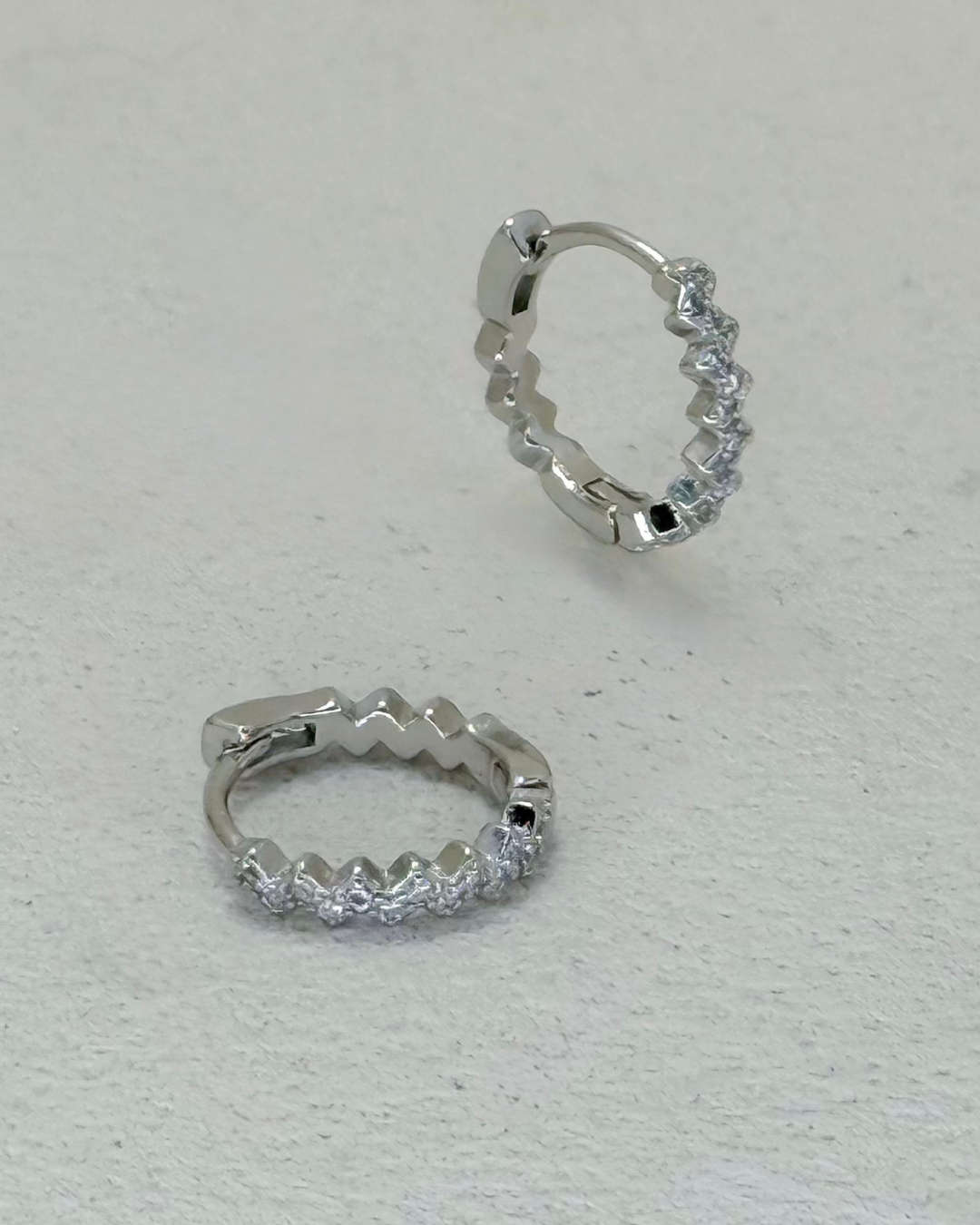 Wave Shaped Hoop Earrings
