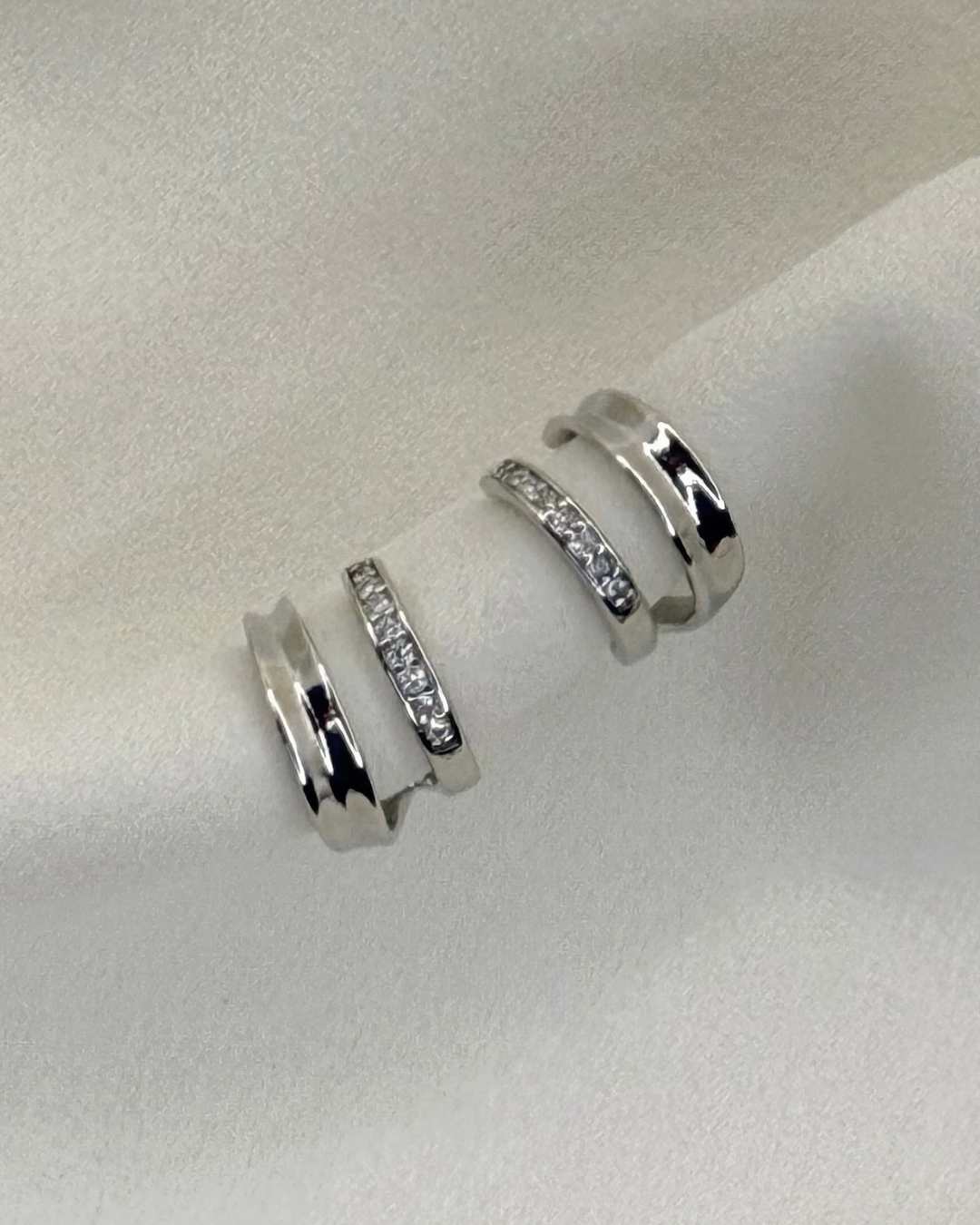 Double Layer Huggie Earrings