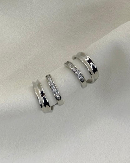 Double Layer Huggie Earrings