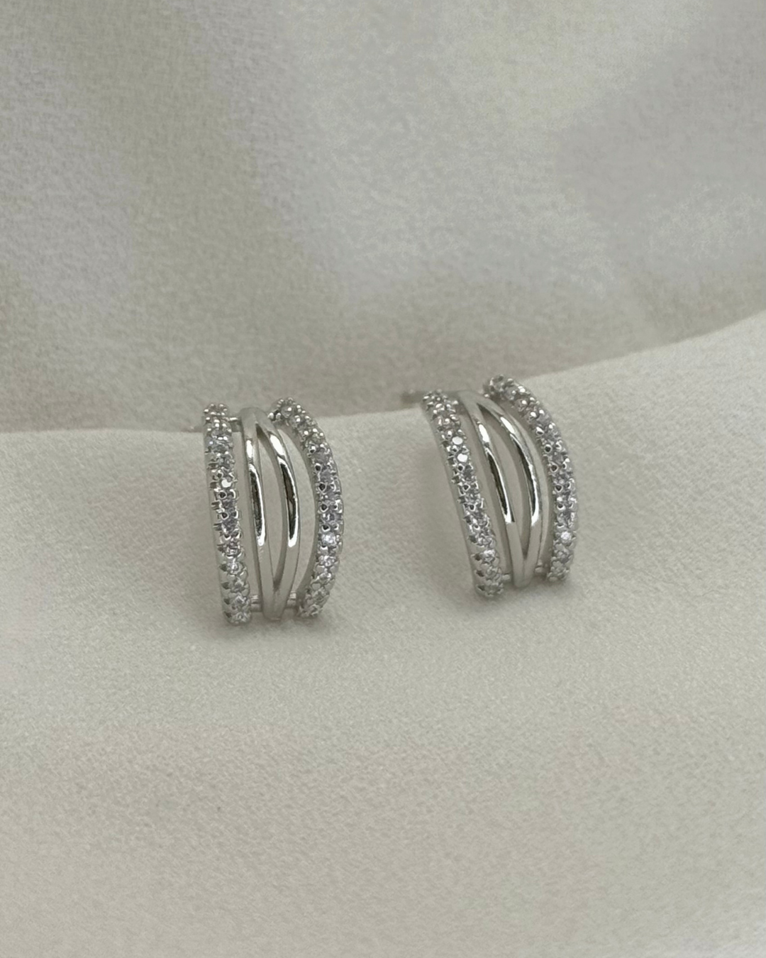 Quadra Layer Stud Earrings