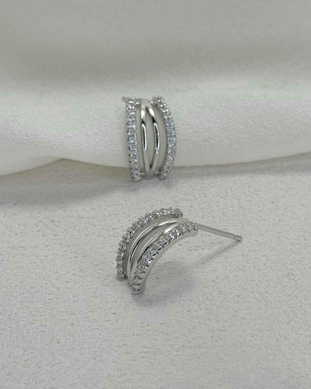 Quadra Layer Stud Earrings