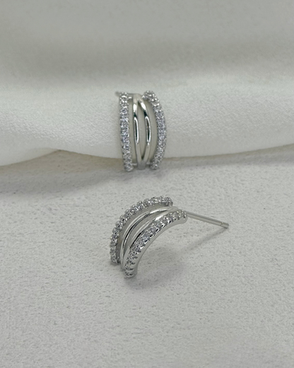 Quadra Layer Stud Earrings