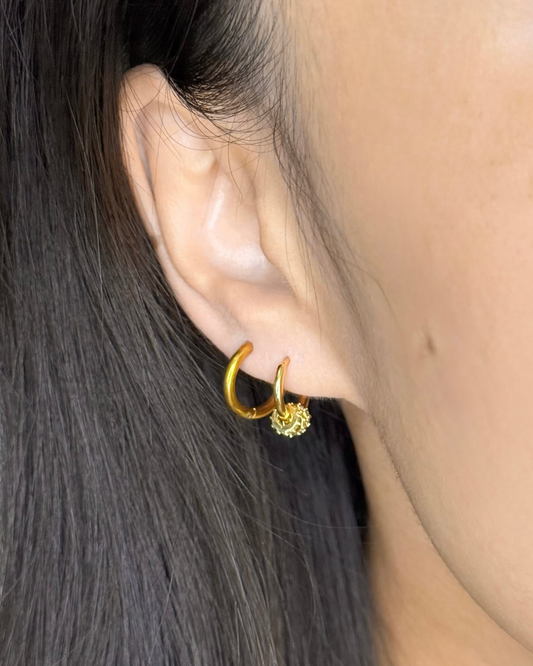 閃石小圈圈耳環