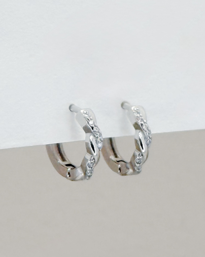 Twisted Huggie Earrings
