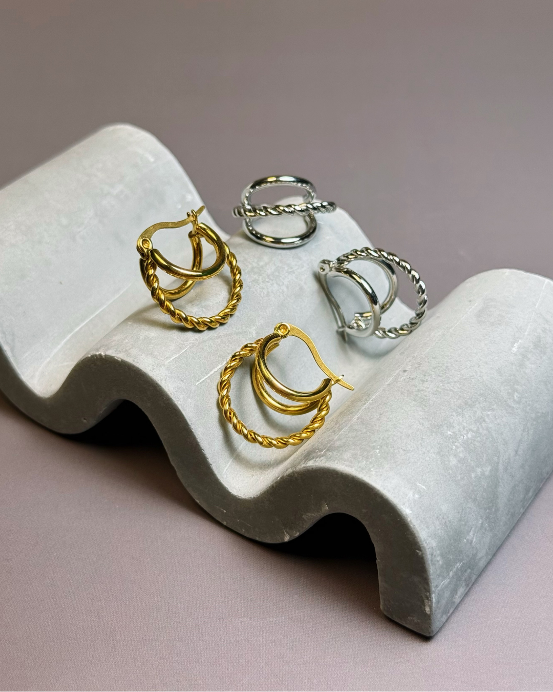 Trio Hoop Earrings