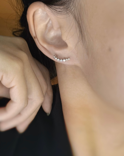 Eternal Sparkle Arc Earrings