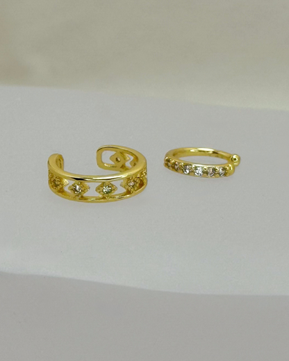 Rhinestone Ear Cuff Set