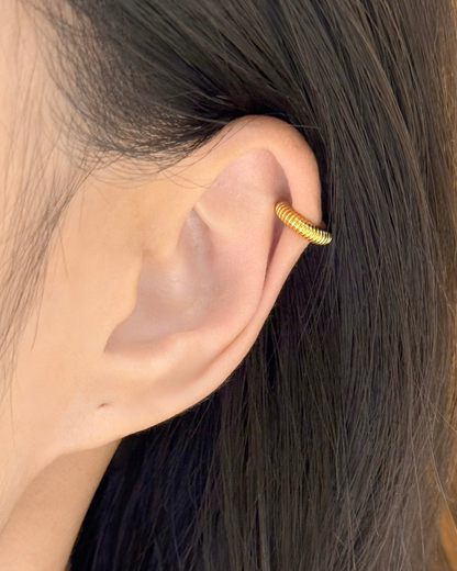 粗麻花耳骨夾
