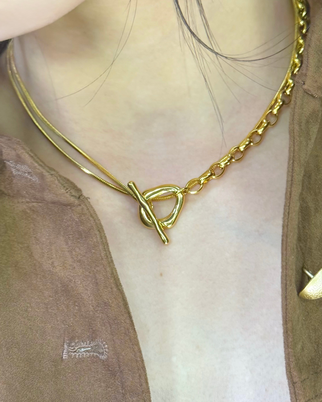 Dual Chain Toggle Necklace