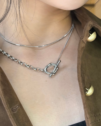 Dual Chain Toggle Necklace