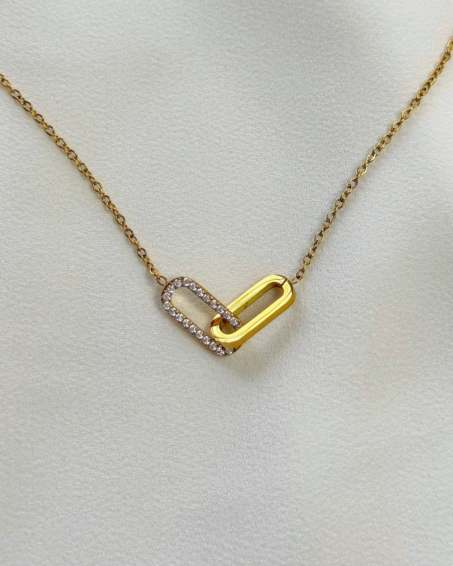 Interlocking Dual Charm Necklace