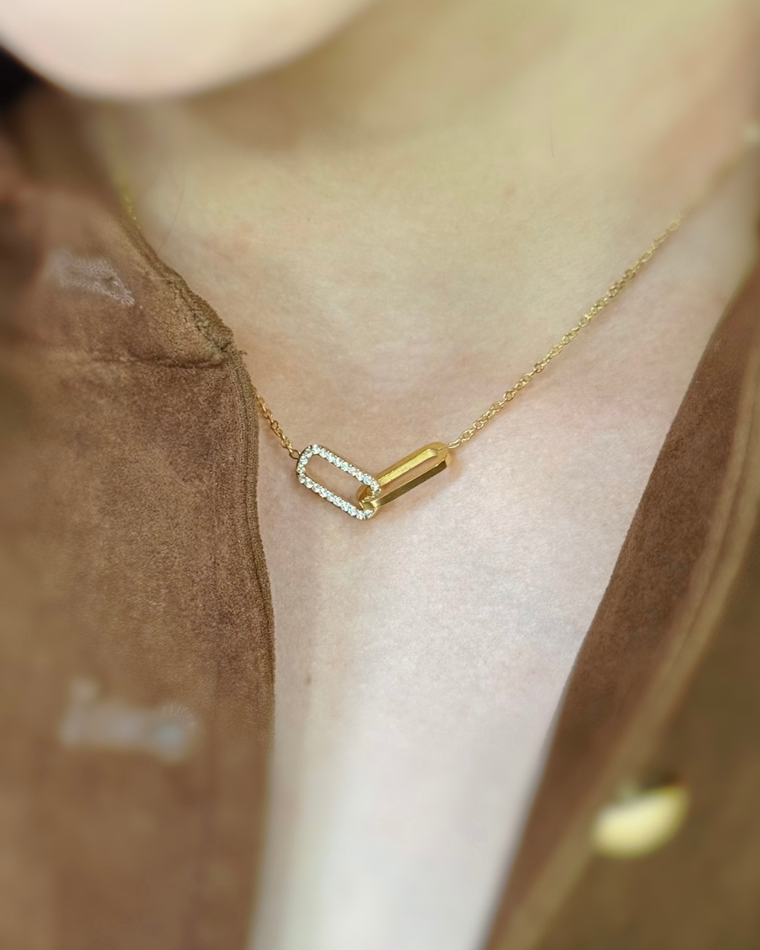 Interlocking Dual Charm Necklace