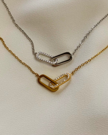 Interlocking Dual Charm Necklace