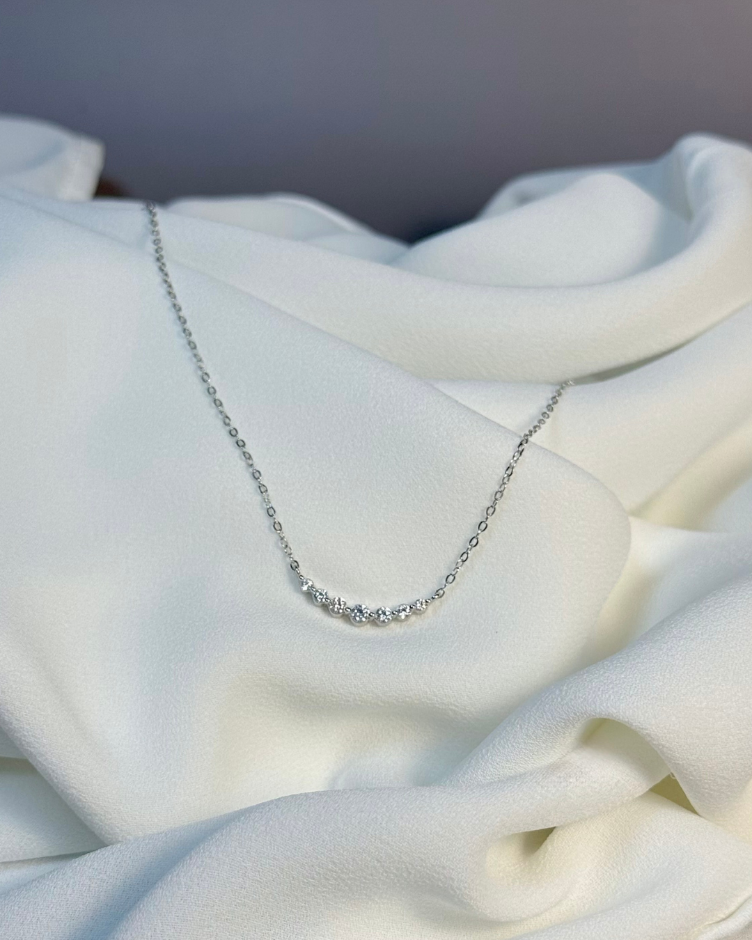 Eternal Sparkle Arc Necklace