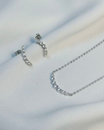 Eternal Sparkle Arc Necklace