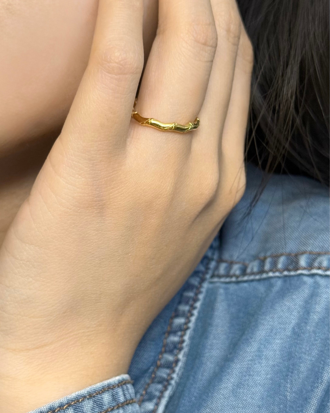 竹節紋開口戒指