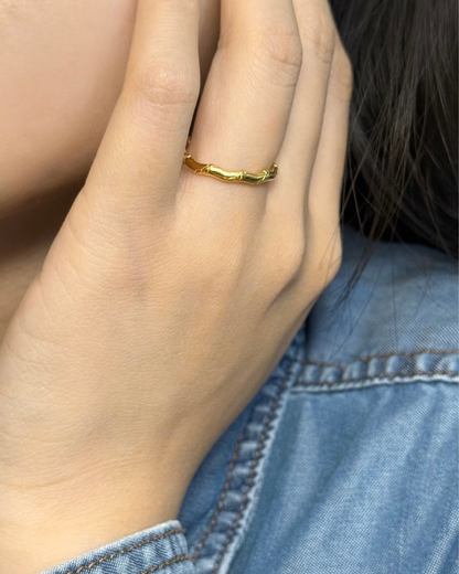 竹節紋開口戒指