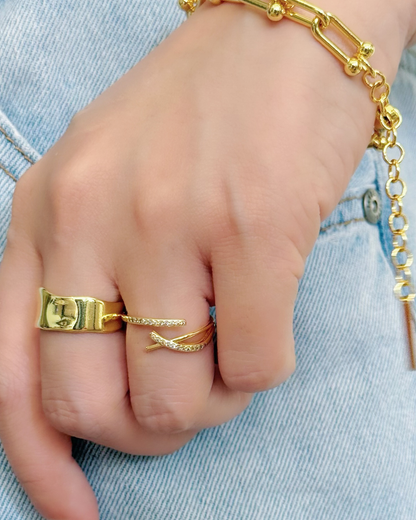 Curved Open Ring