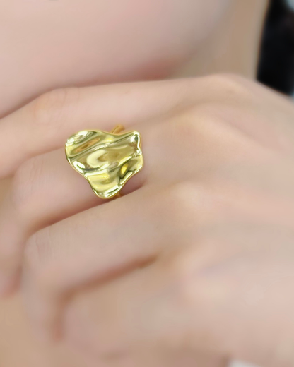 異形波浪面開口戒指