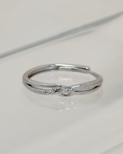 Minimalist Love Knot Open Ring