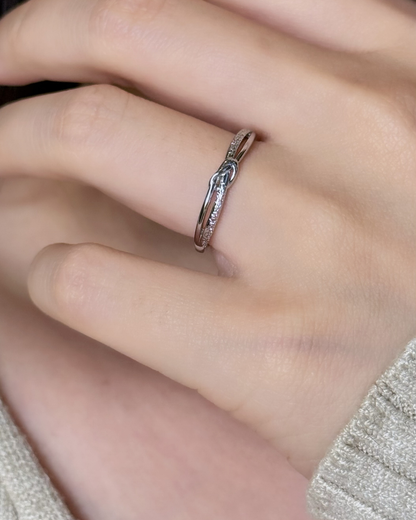 Minimalist Love Knot Open Ring