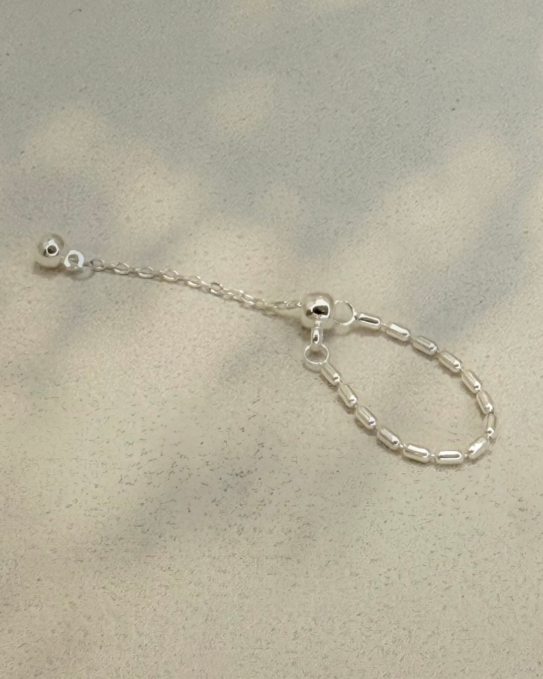 Rice Bead Slider Chain Ring