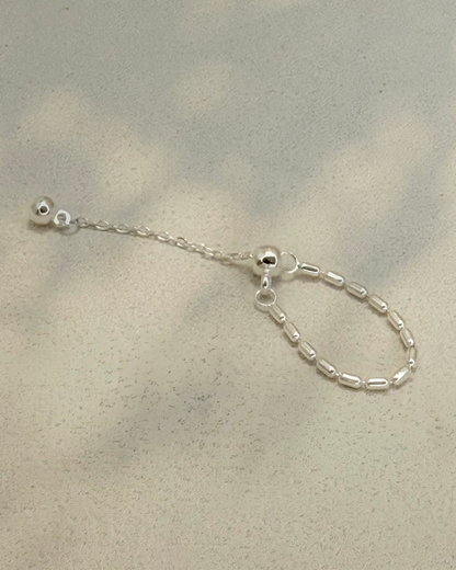 Rice Bead Slider Chain Ring
