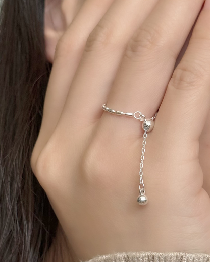 Rice Bead Slider Chain Ring